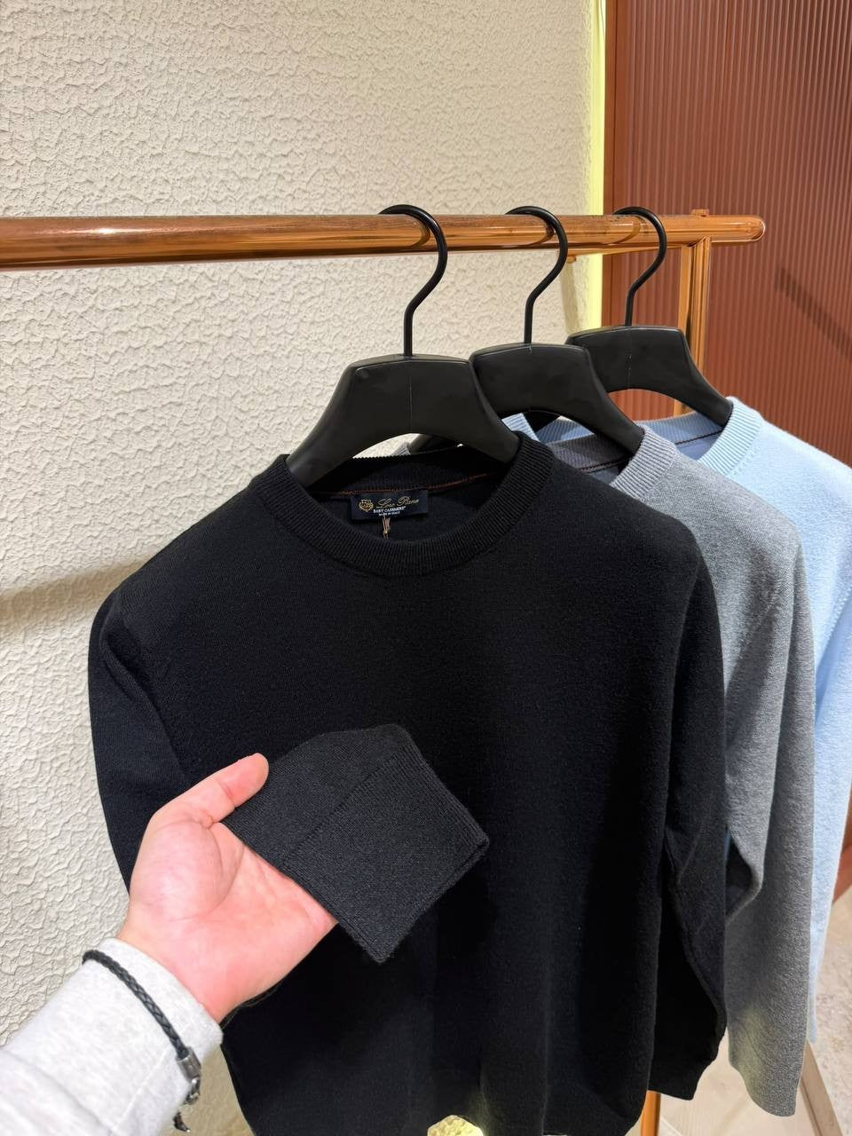 Loro Piana Baby Cashmere Crewneck - Black