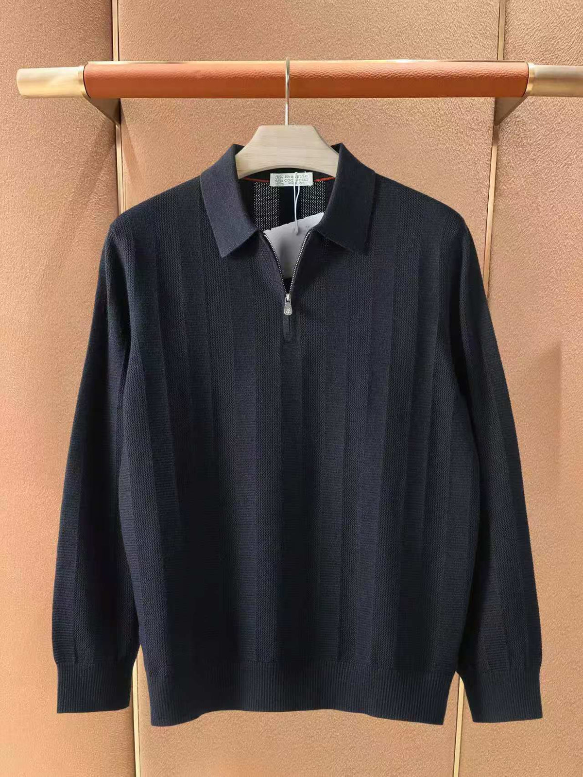 Brunello Cucinelli Zip Knit Polo