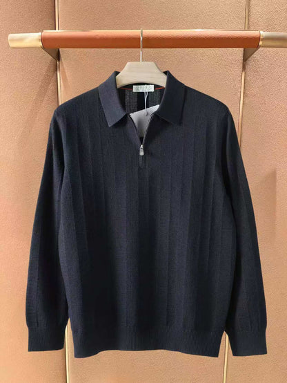Brunello Cucinelli Zip Knit Polo