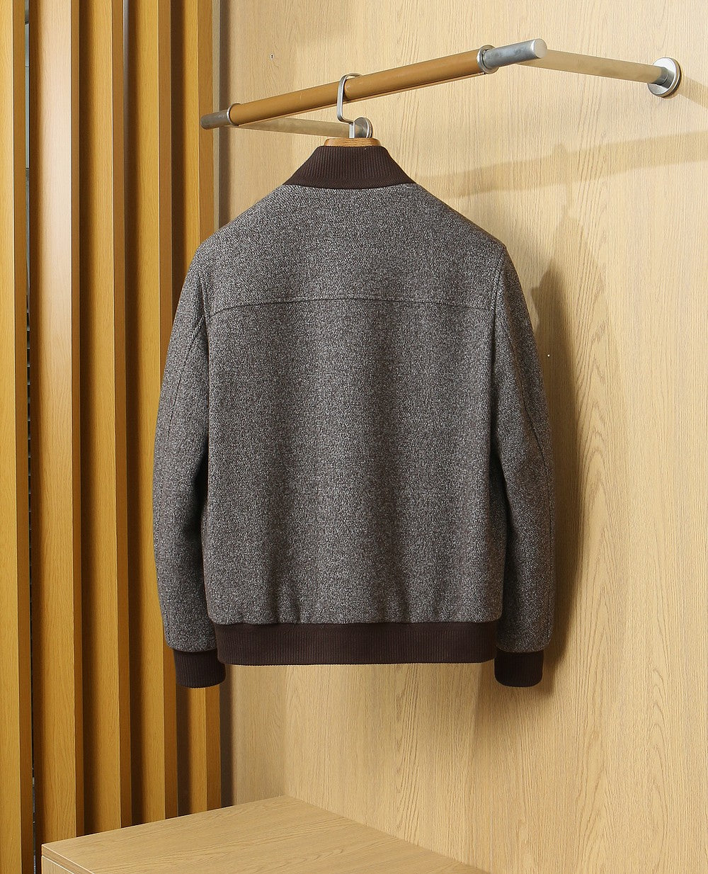 Loro Piana Stand-Collar Wool Bomber Jacket