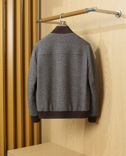 Loro Piana Stand-Collar Wool Bomber Jacket
