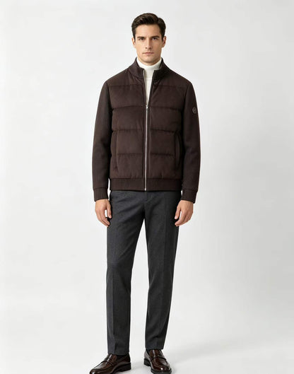 Zegna Structured Knit Down-Blend Jacket