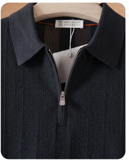 Brunello Cucinelli Zip Knit Polo