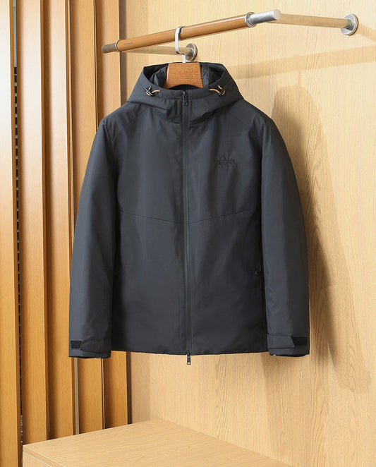 Zegna Layered Shell Jacket with Inner Puffer Vest
