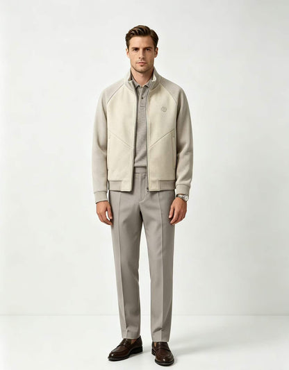 Loro Piana Knitted Patchwork Stand-Collar Jacket