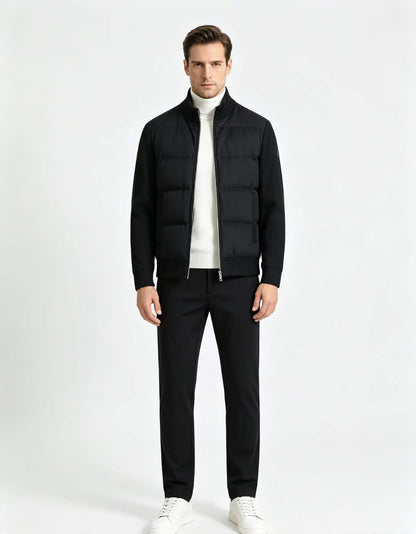 Zegna Structured Knit Down-Blend Jacket