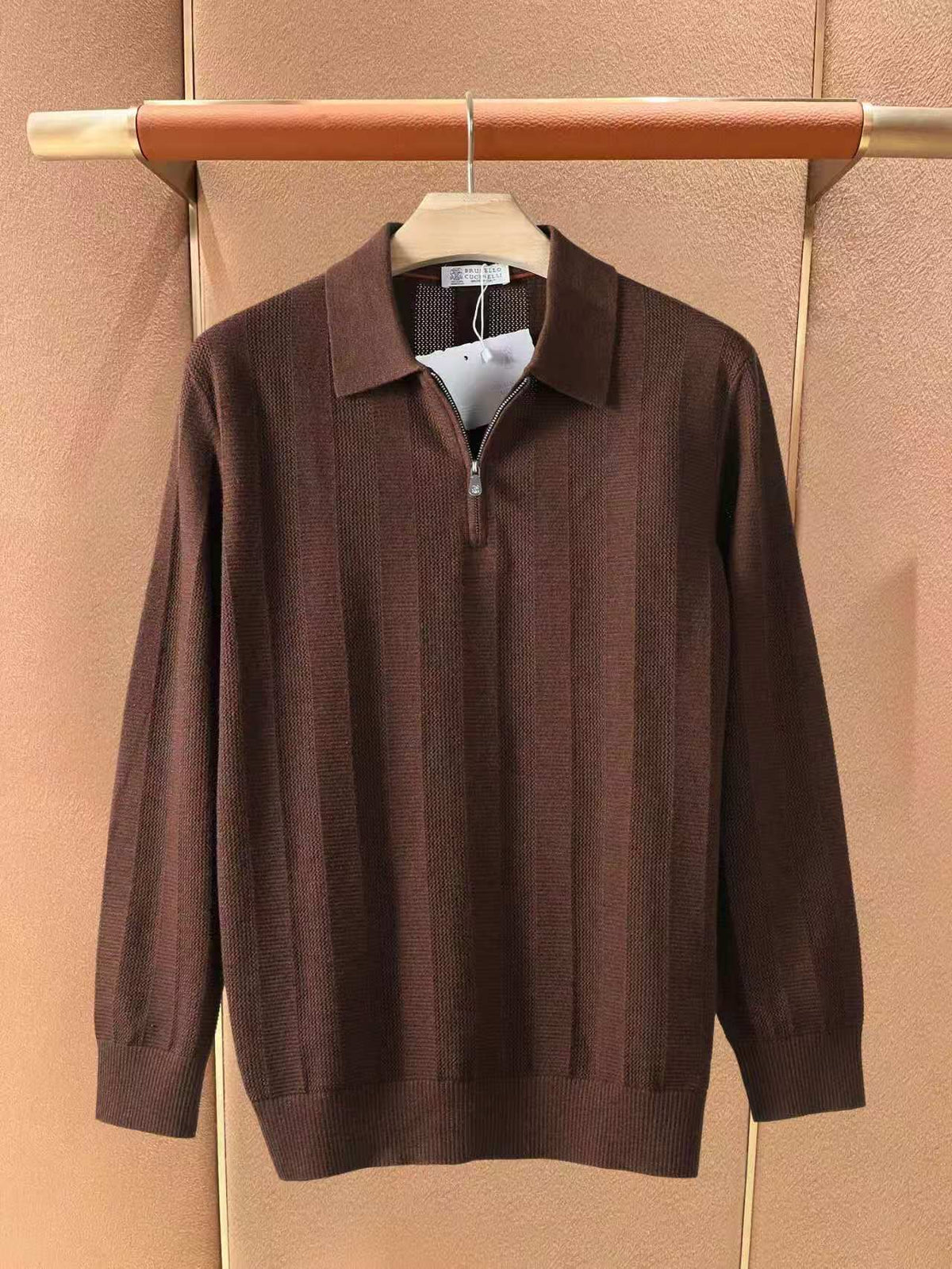 Brunello Cucinelli Zip Knit Polo