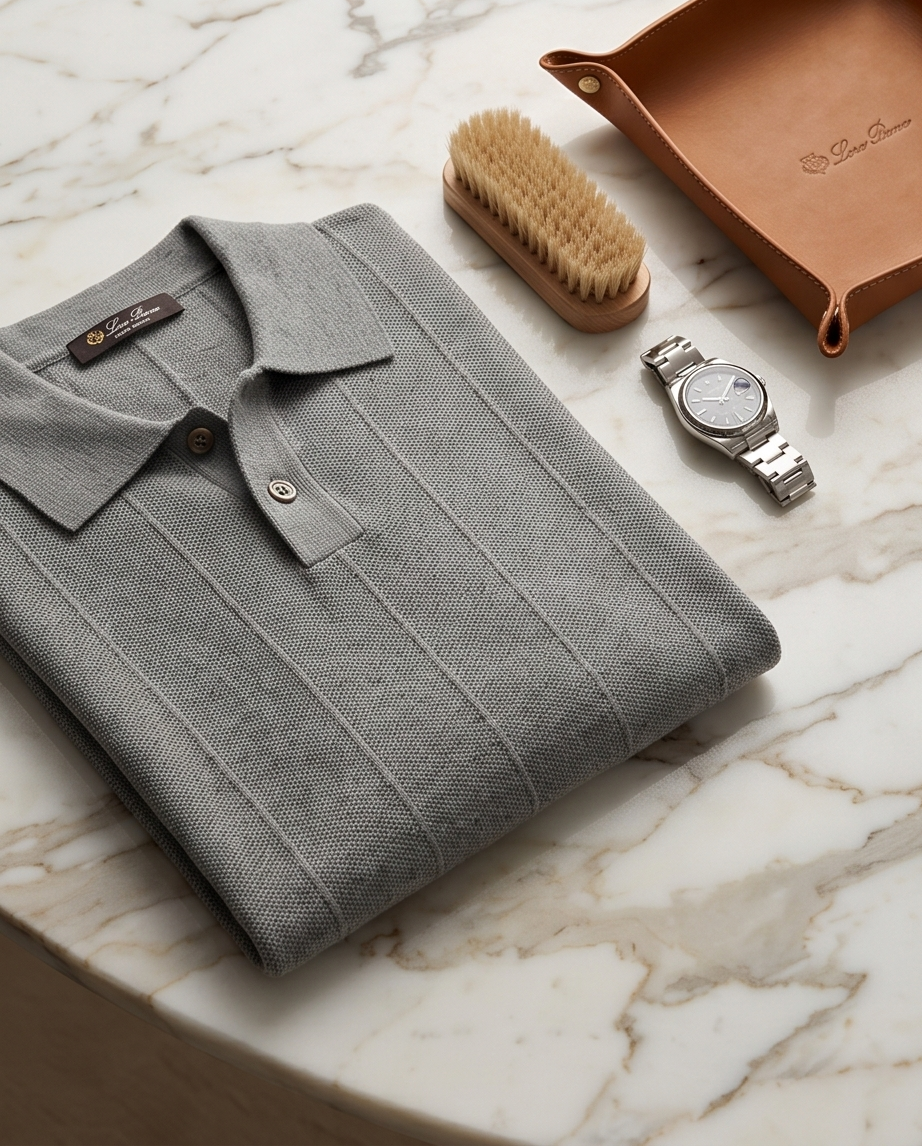 Loro Piana Fleck Pique Polo