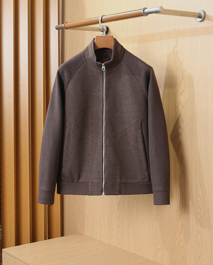 Loro Piana Knitted Patchwork Stand-Collar Jacket
