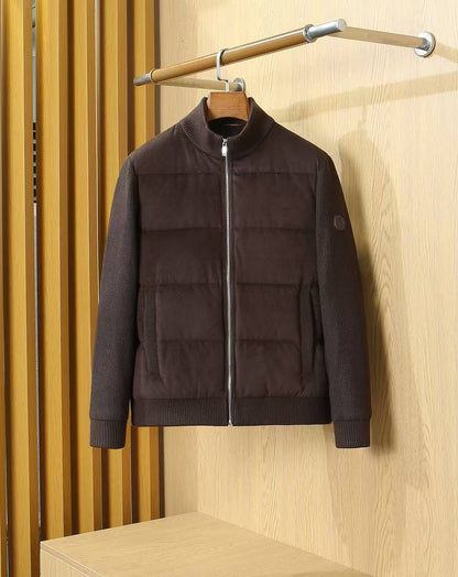Zegna Structured Knit Down-Blend Jacket