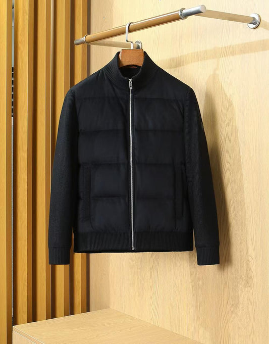 Zegna Structured Knit Down-Blend Jacket