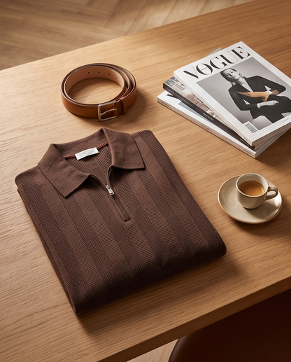 Brunello Cucinelli Zip Knit Polo