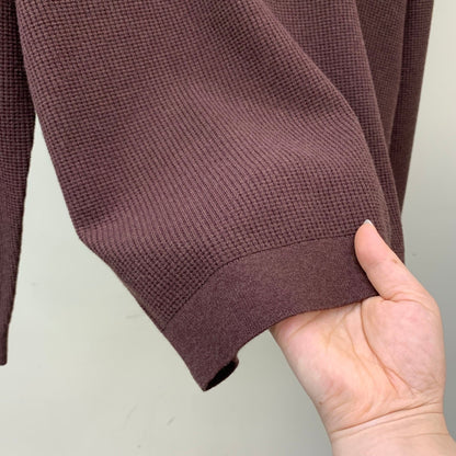 Zegna Tipped Waffle Open-Collar Polo