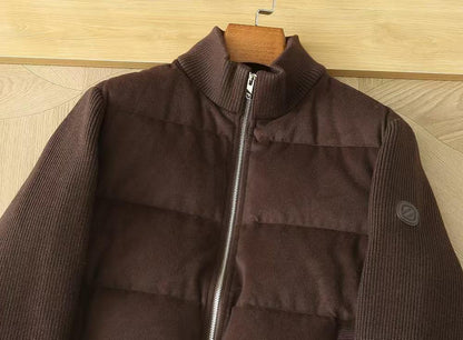 Zegna Structured Knit Down-Blend Jacket