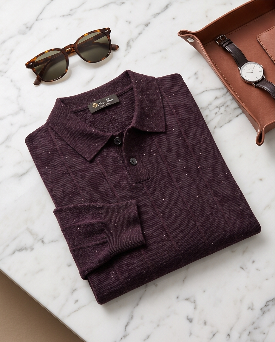 Loro Piana Fleck Pique Polo