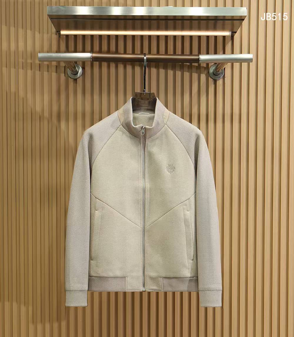 Loro Piana Knitted Patchwork Stand-Collar Jacket