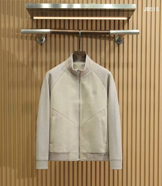 Loro Piana Knitted Patchwork Stand-Collar Jacket