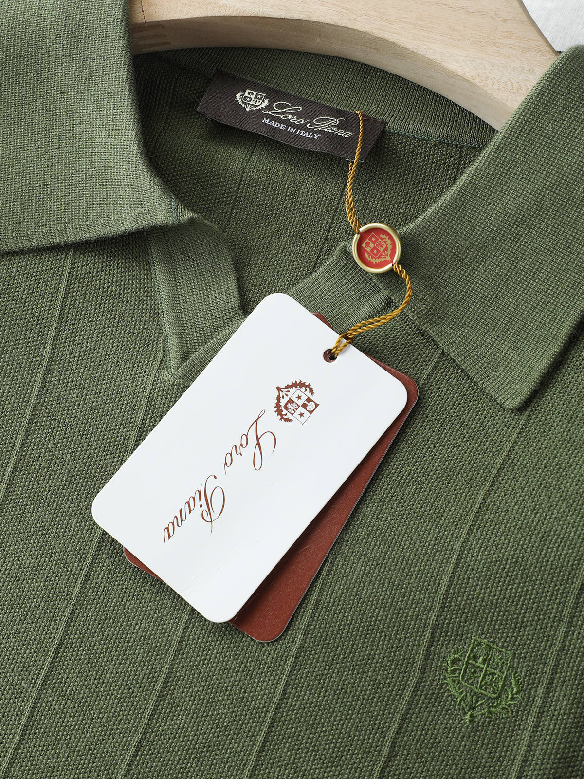 Loro Piana Ribbed Open-Collar Polo
