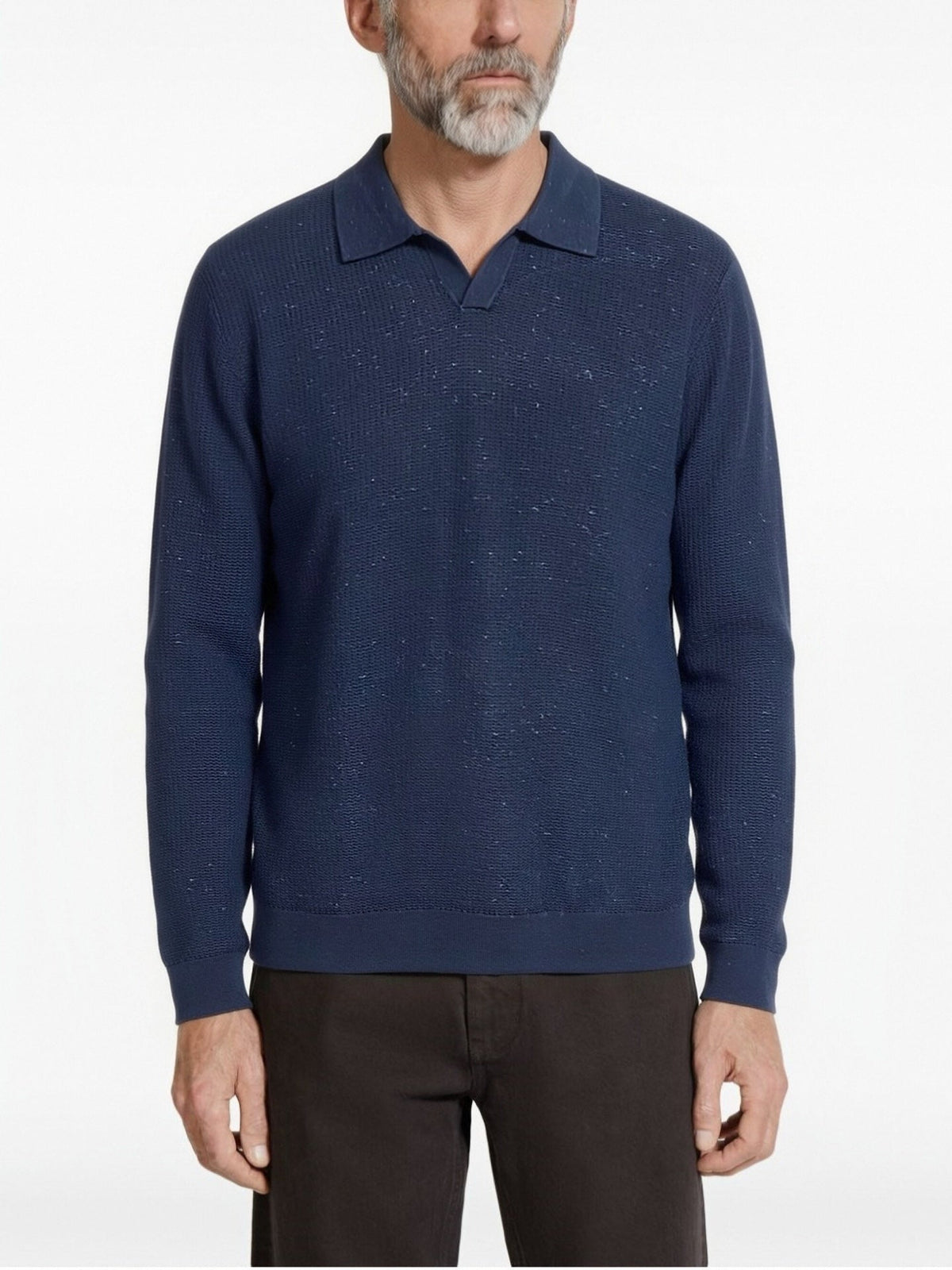 Fleck Waffle Knit Polo