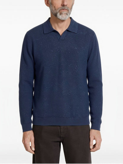 Fleck Waffle Knit Polo