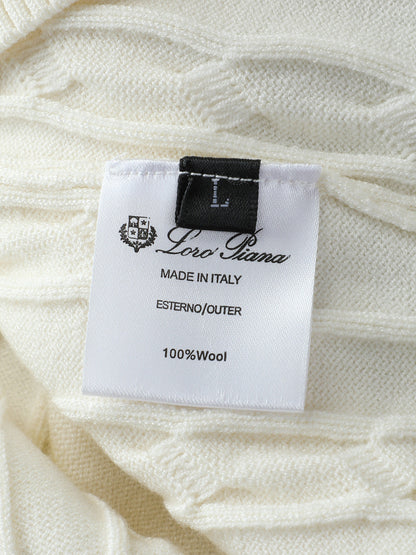Loro Piana Cable-Knit Polo