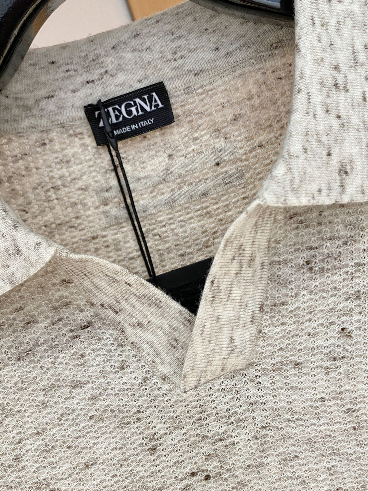 Fleck Waffle Knit Polo