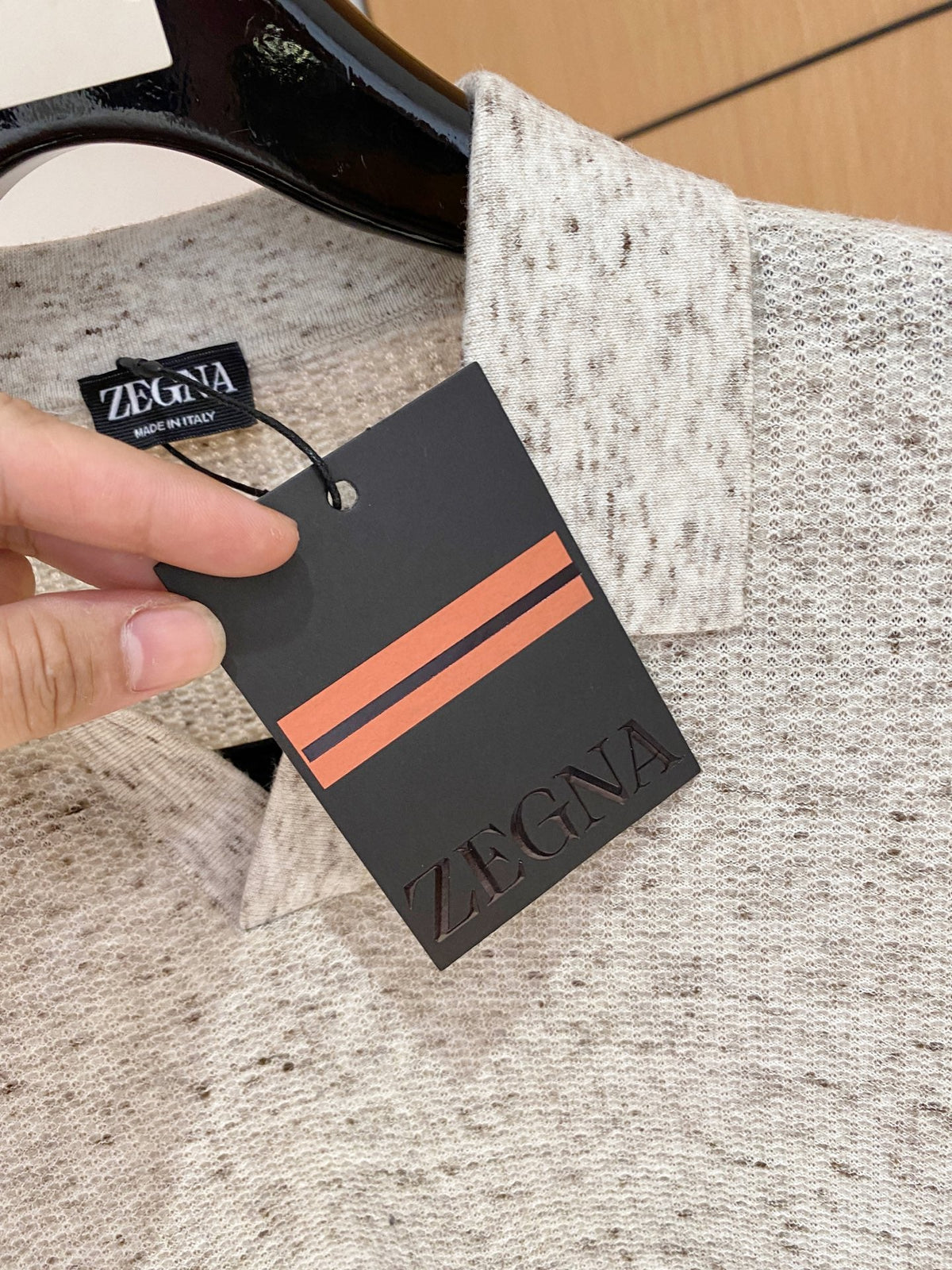 Fleck Waffle Knit Polo