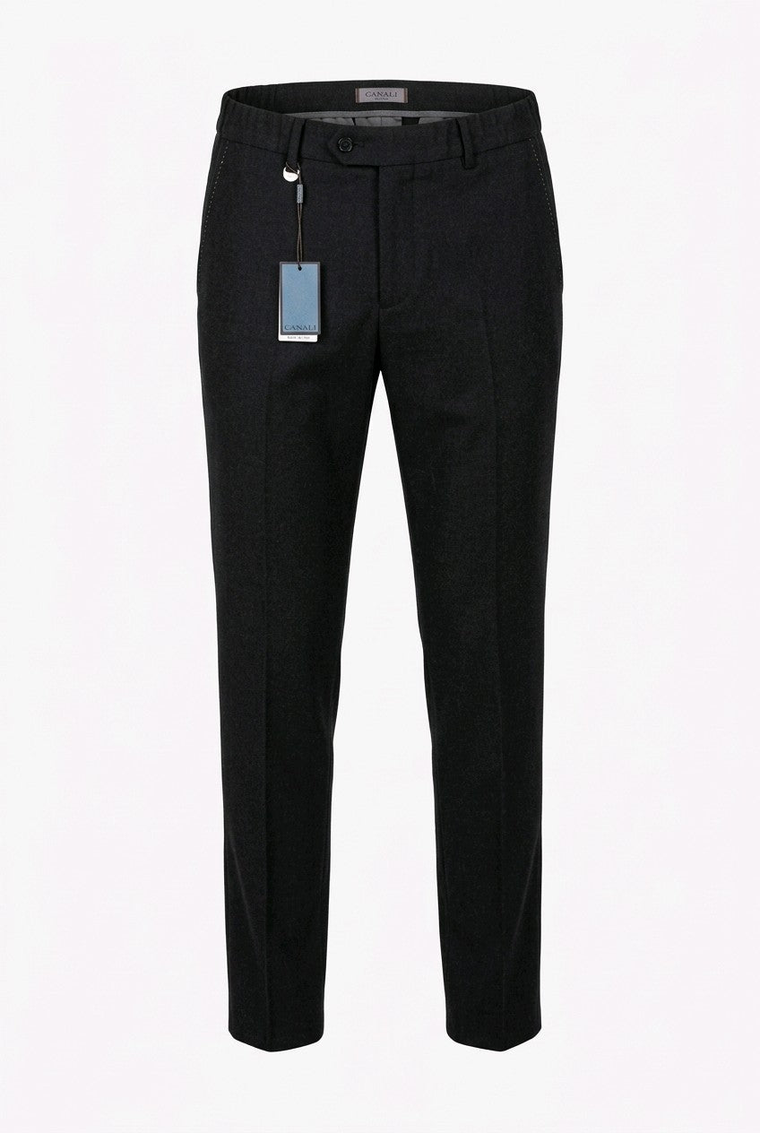 Canali Merino Wool Trousers - Black