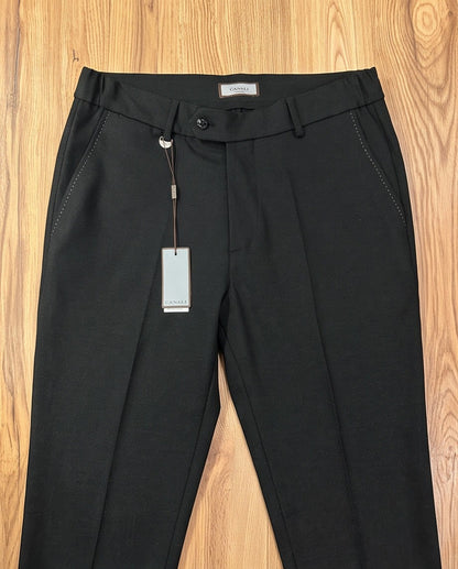 Canali Merino Wool Trousers - Black