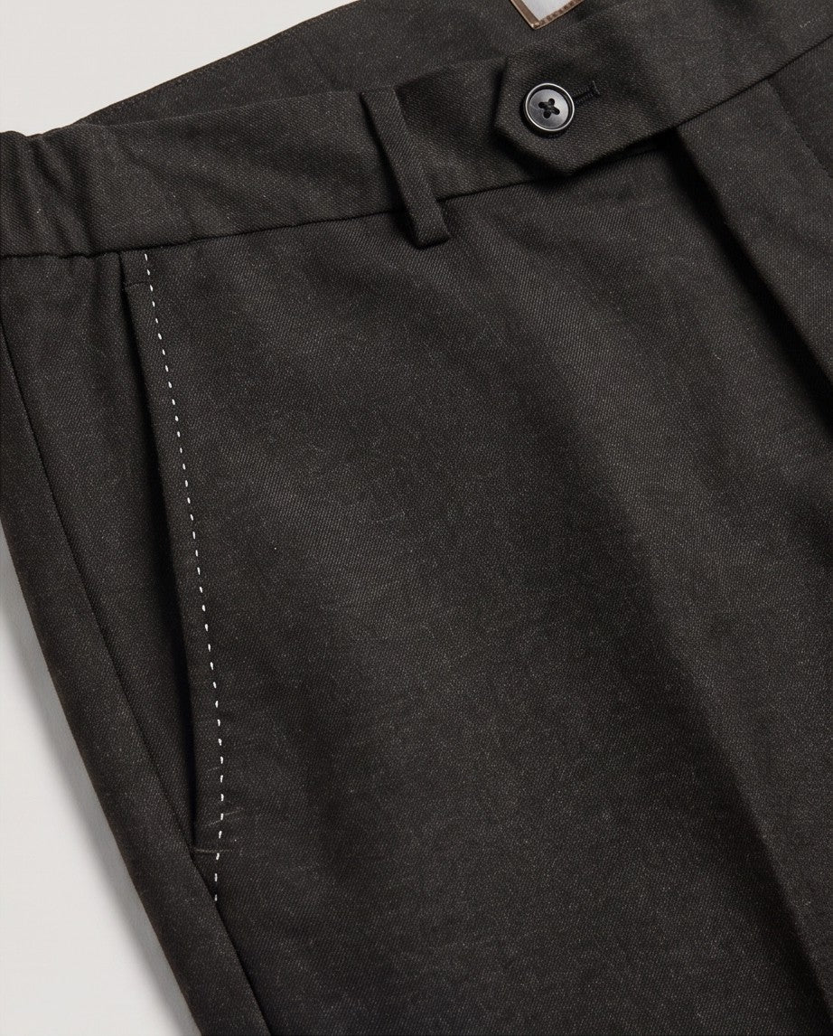 Canali Merino Wool Trousers - Dark Brown