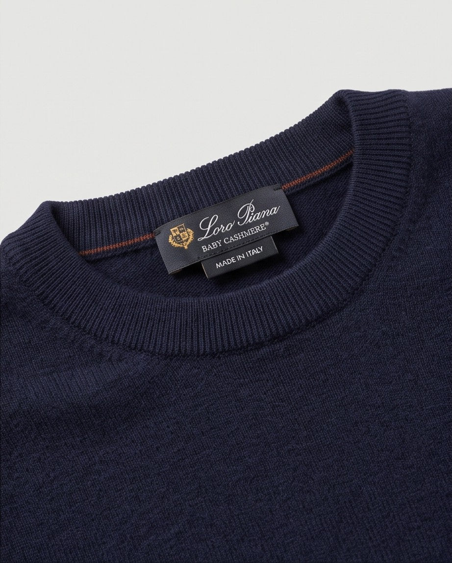 Loro Piana Baby Cashmere Crewneck - Navy