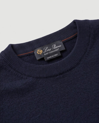 Loro Piana Baby Cashmere Crewneck - Navy
