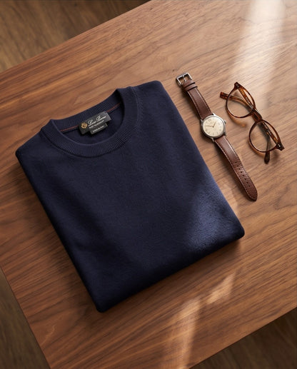Loro Piana Baby Cashmere Crewneck - Navy