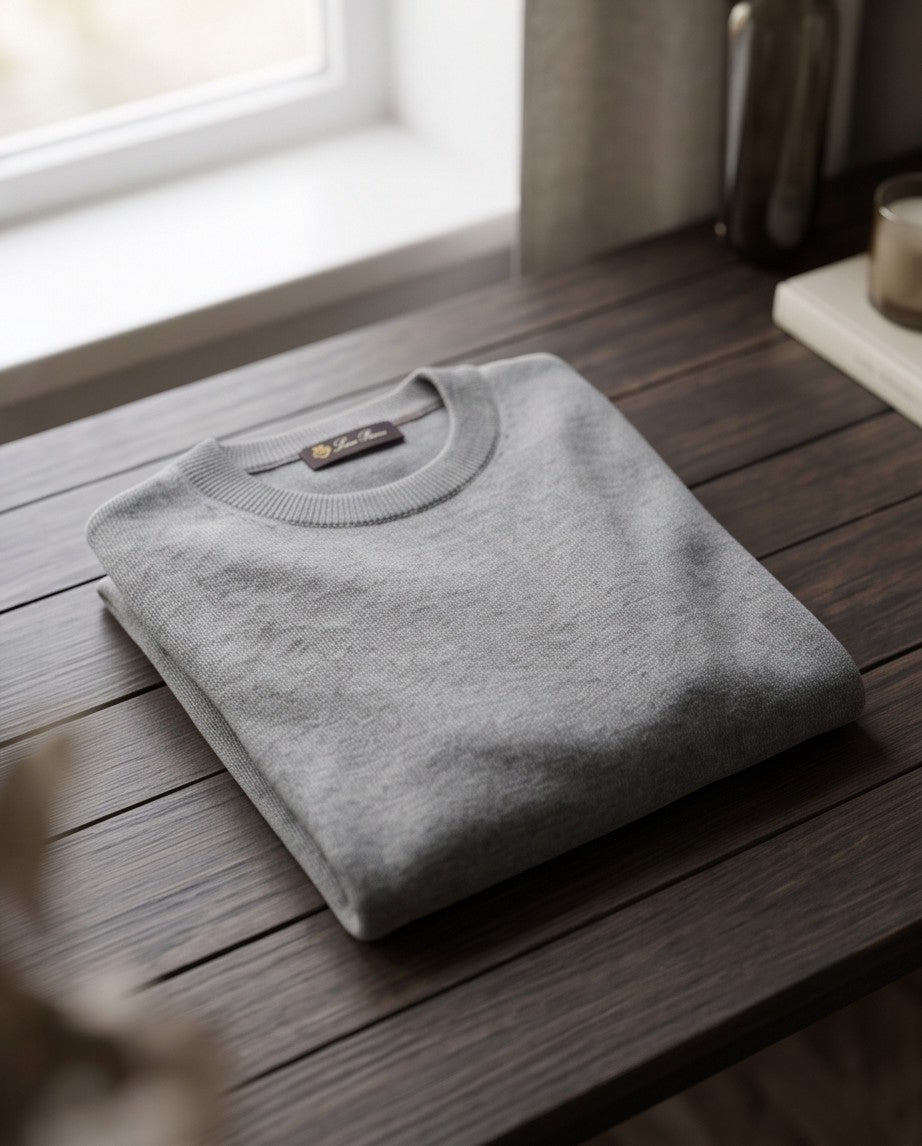 Loro Piana Baby Cashmere Crewneck - Grey
