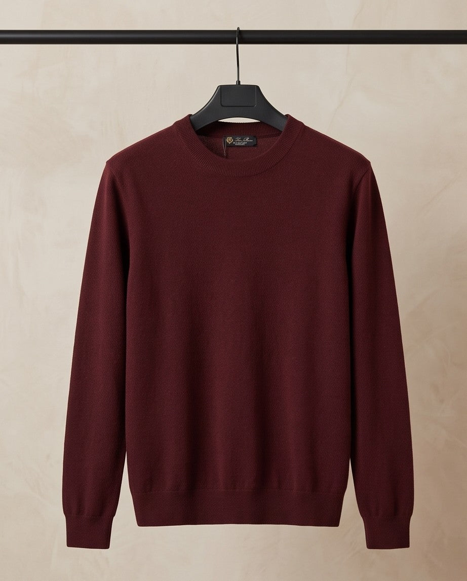Loro Piana Baby Cashmere Crewneck - Burgundy