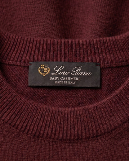 Loro Piana Baby Cashmere Crewneck - Burgundy