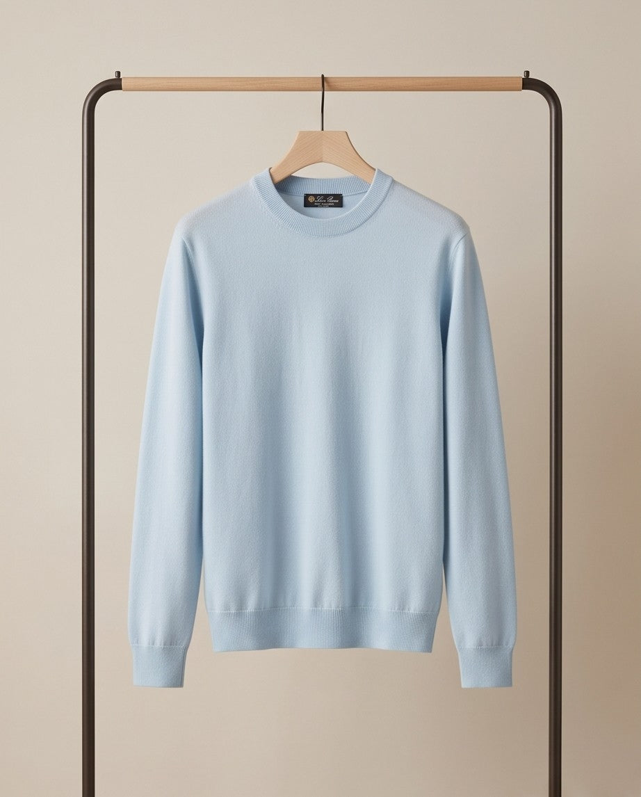 Loro Piana Baby Cashmere Crewneck - Light Blue