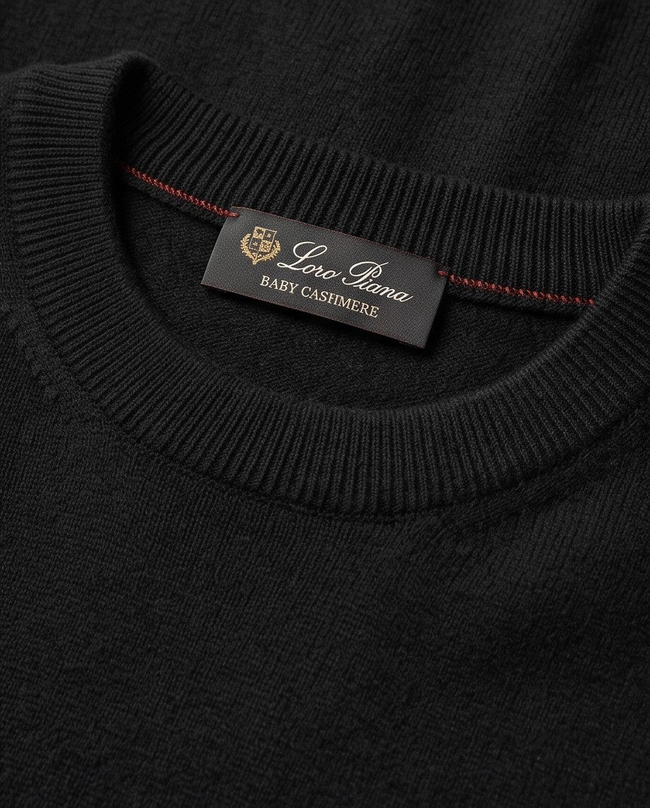 Loro Piana Baby Cashmere Crewneck - Black