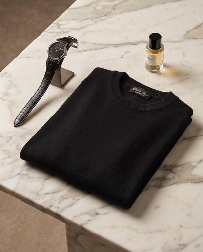 Loro Piana Baby Cashmere Crewneck - Black