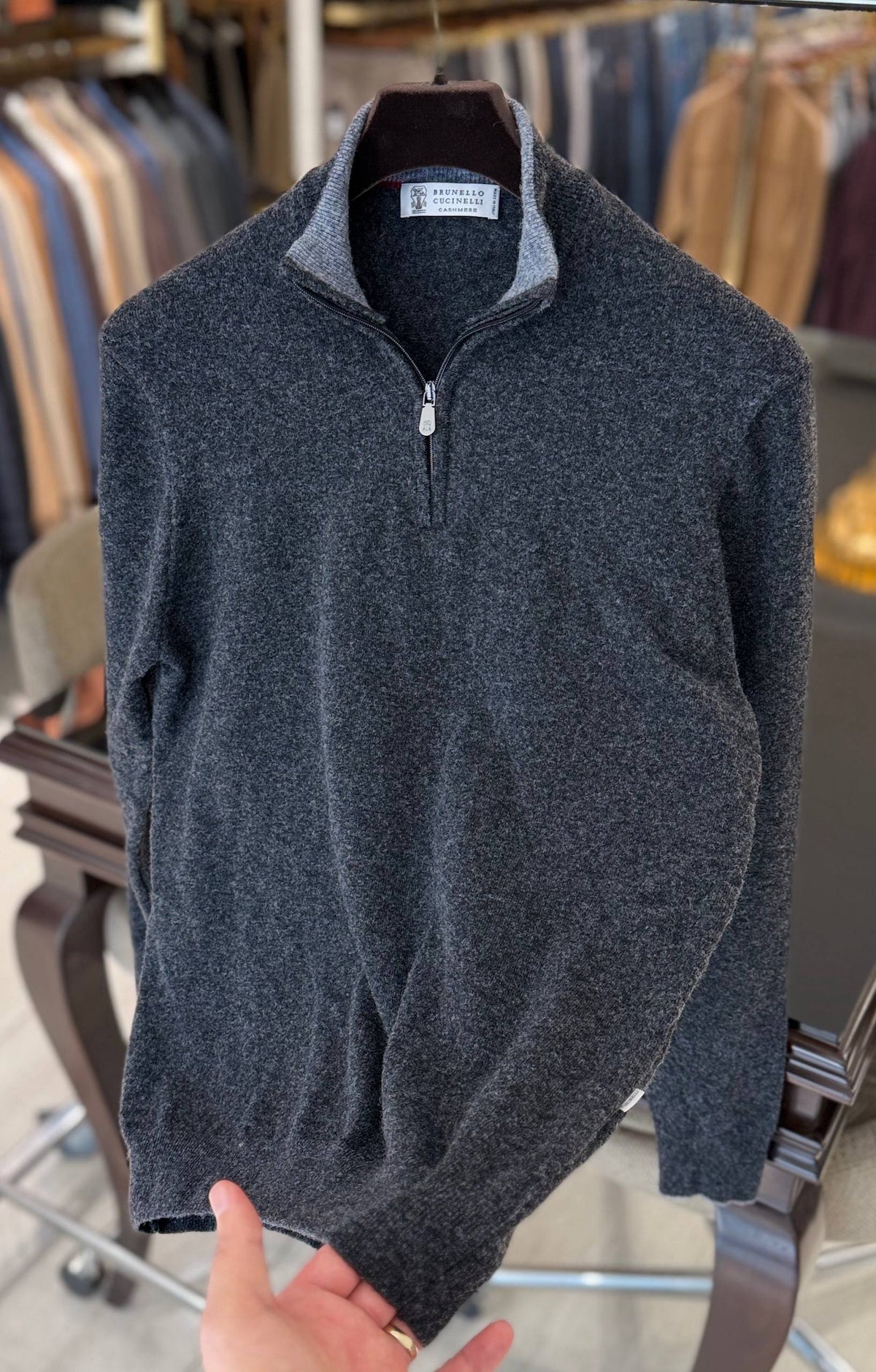 Brunello Cucinelli Cashmere Half-Zip Sweater