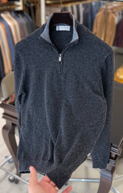 Brunello Cucinelli Cashmere Half-Zip Sweater