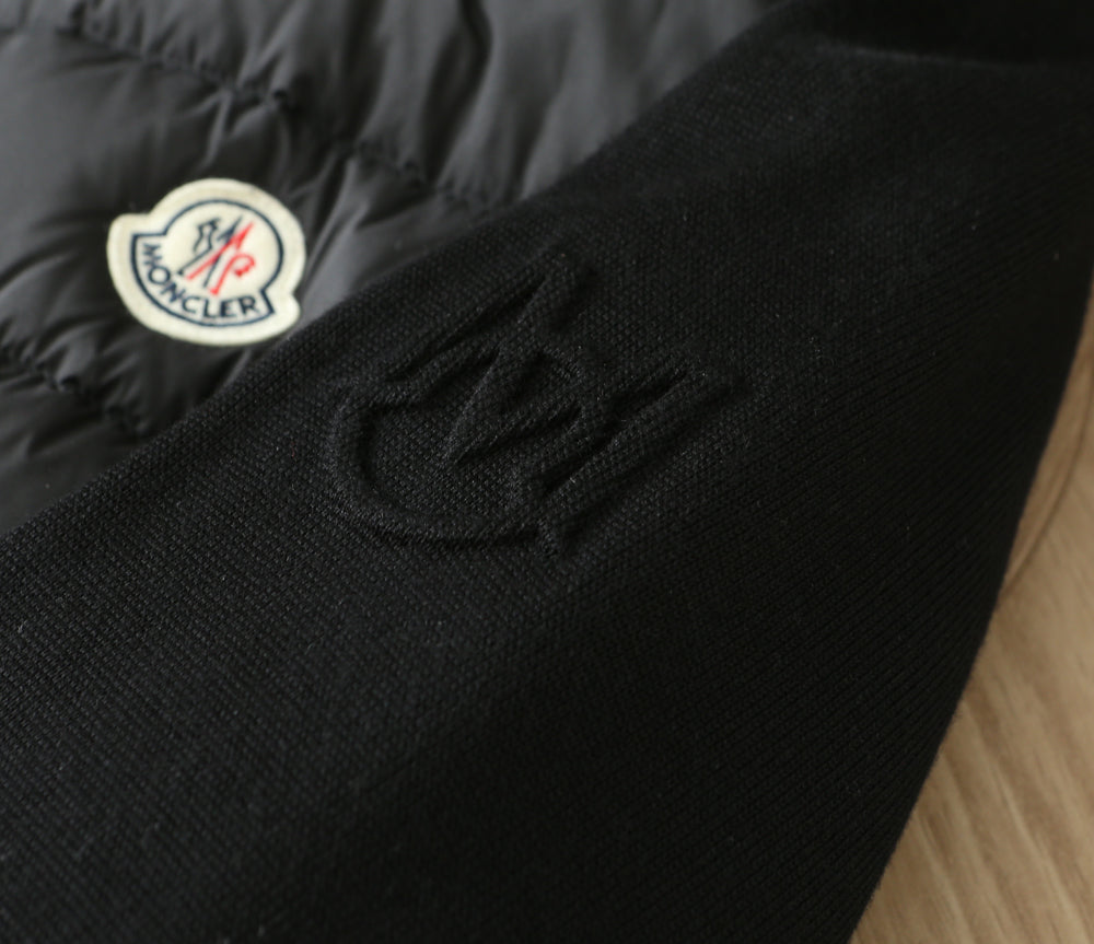 Moncler Padded Zip-Up Cotton Cardigan