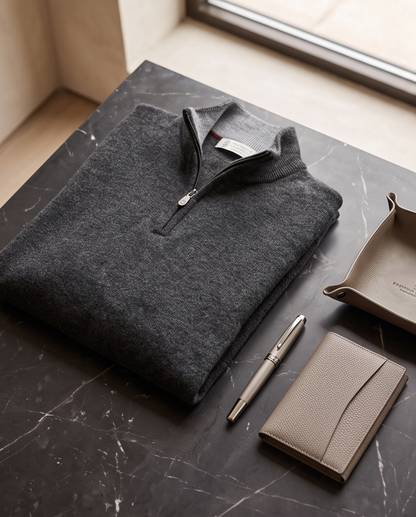 Brunello Cucinelli Cashmere Half-Zip Sweater